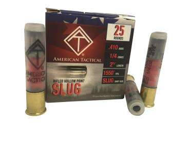 Ammunition American Tactical Imports 1/4 oz 410Bore ATI AC410R        410 2.5 SLUG        1/2OZ  25/10 • Model: 1/4 oz